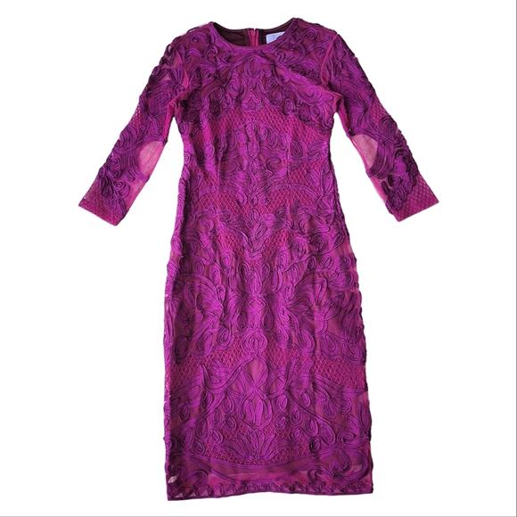 JS Collections 3/4-Sleeve Soutache sheath dress 4 - Picture 1 of 8